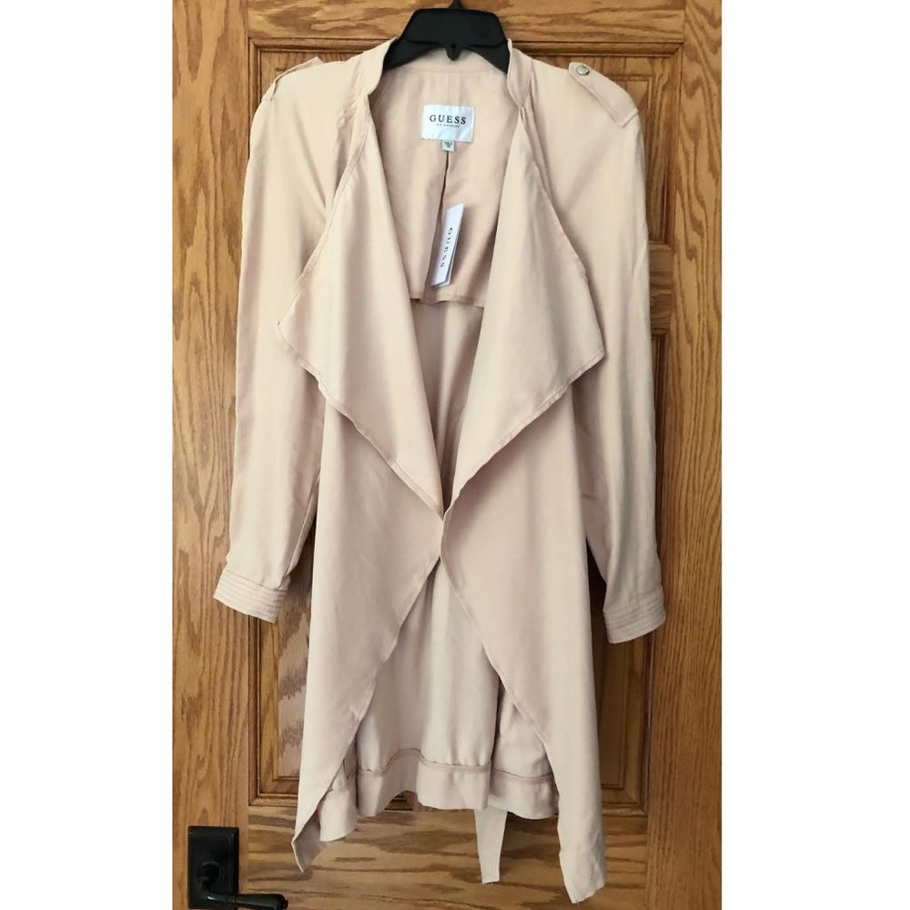 Guess NWT Light Pink Soft Trench W/Belt Size XS